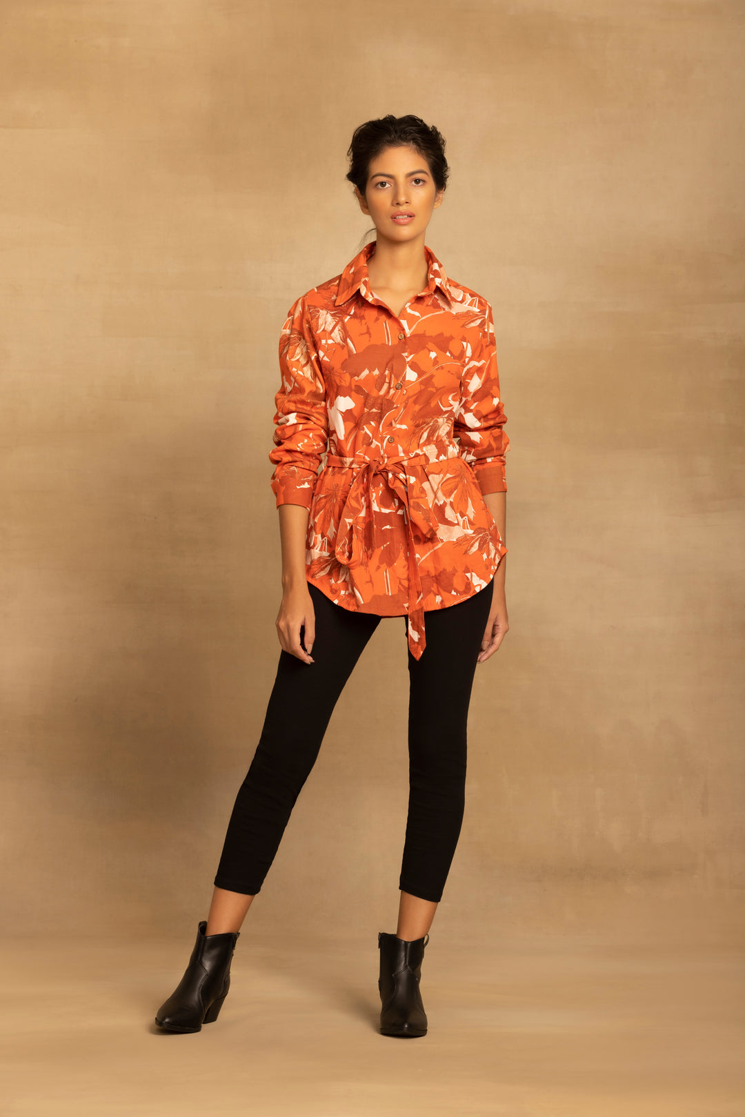 Sara Rust Long Shirt