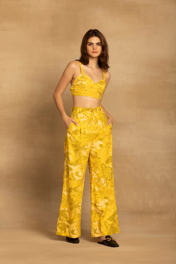 Sara Yellow Bralette Co-ord Set