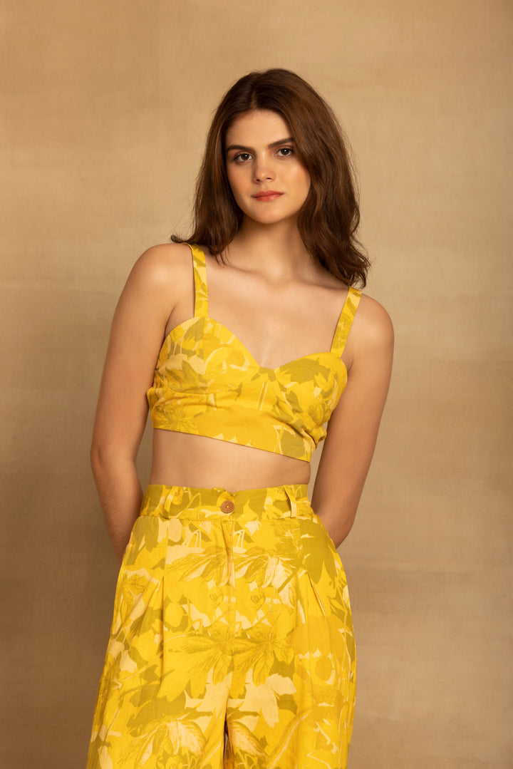 Sara Yellow Bralette Co-ord Set