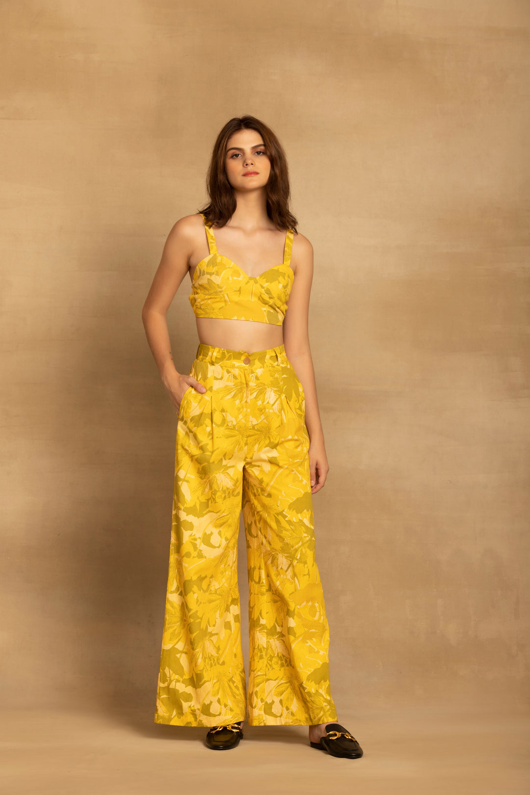 Sara Yellow Bralette Co-ord Set