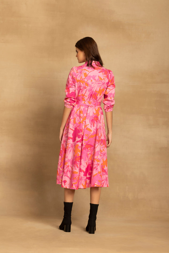 Sara Pink Midi Dress