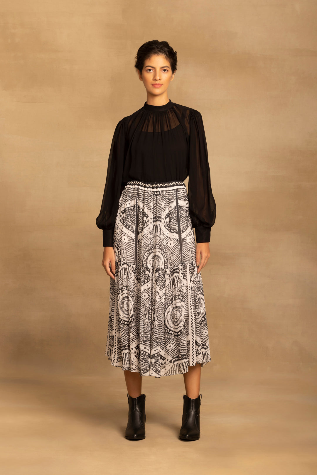 Nikita Tiered Midi Skirt