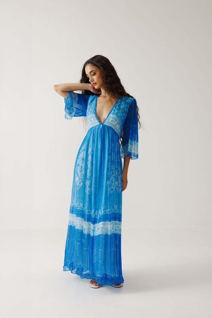Aster V-Neck Long Dress