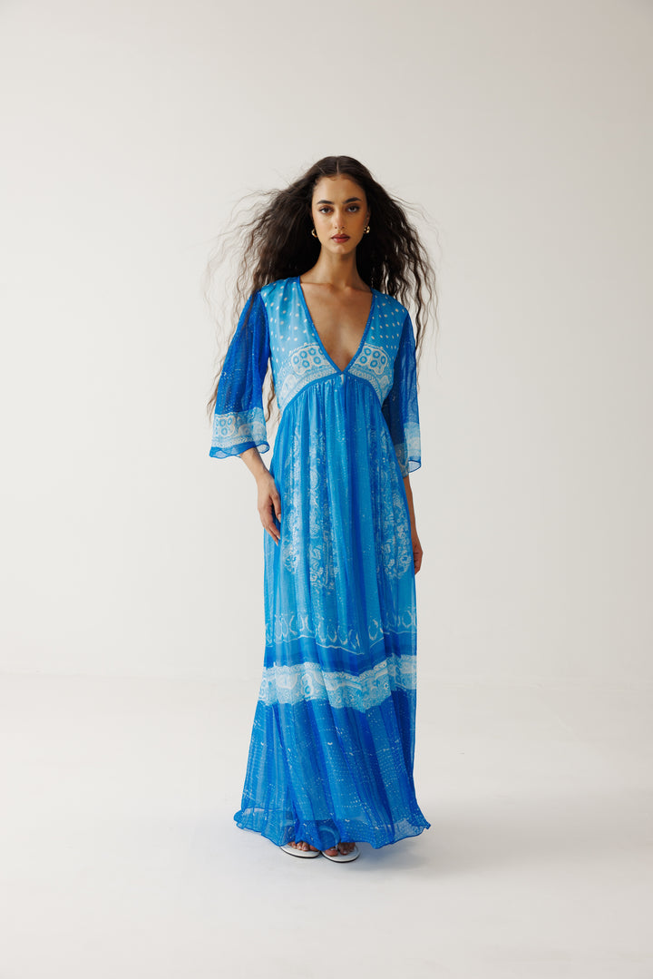 Aster V-Neck Long Dress