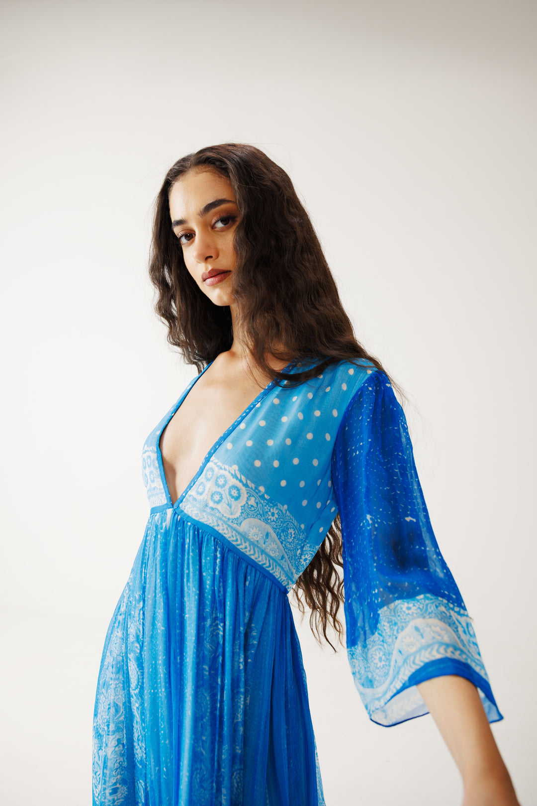 Aster V-Neck Long Dress