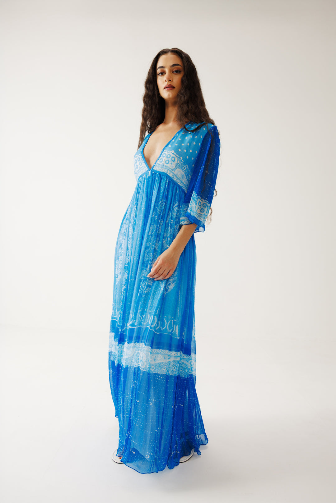 Aster V-Neck Long Dress