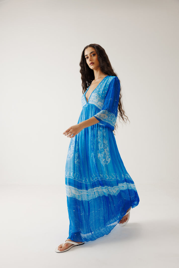 Aster V-Neck Long Dress