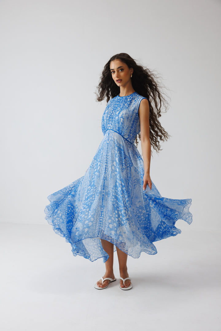 Pavni Asymmetric Long Dress