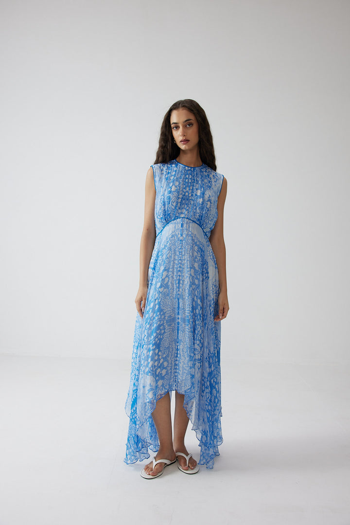 Pavni Asymmetric Long Dress