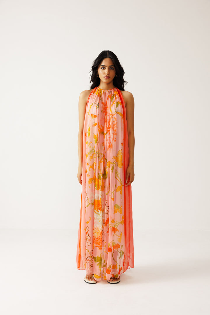 Avni Long Dress - Peach