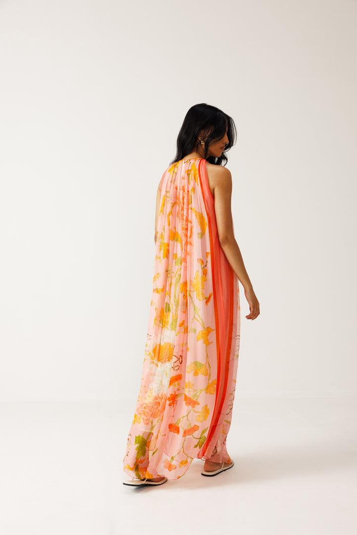 Avni Long Dress - Peach