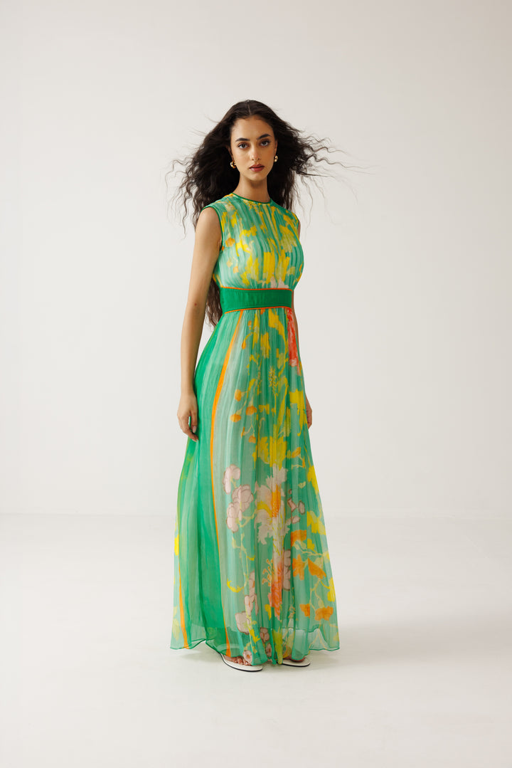 Avni Sleeveless Dress - Green
