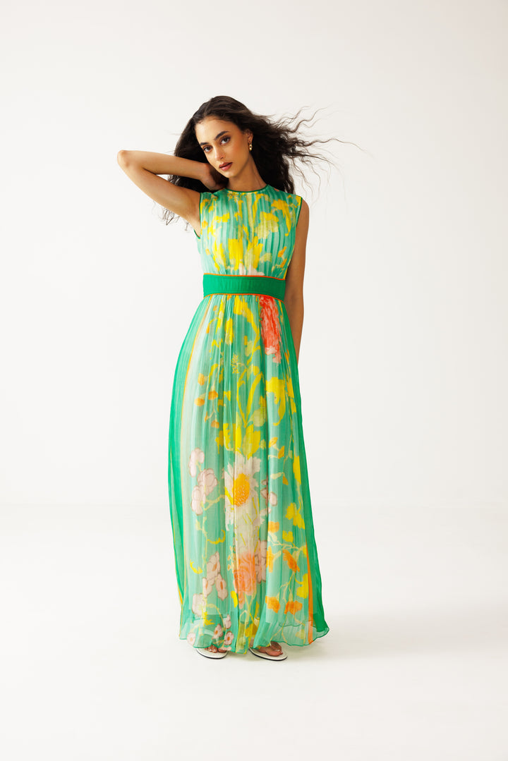 Avni Sleeveless Dress - Green