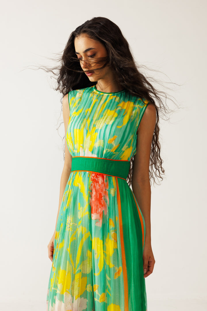 Avni Sleeveless Dress - Green