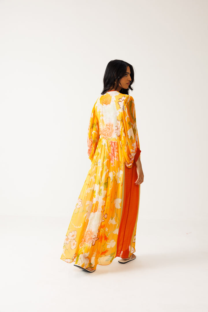 Avni Long Dress - Orange
