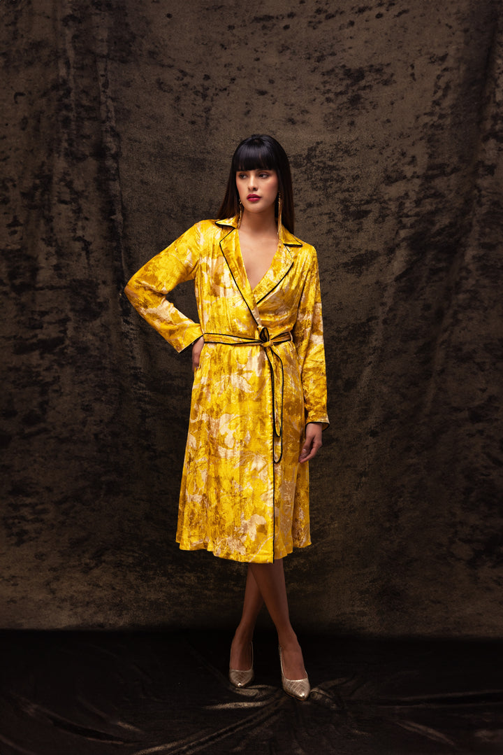 Nargis Robe Dress - Yellow