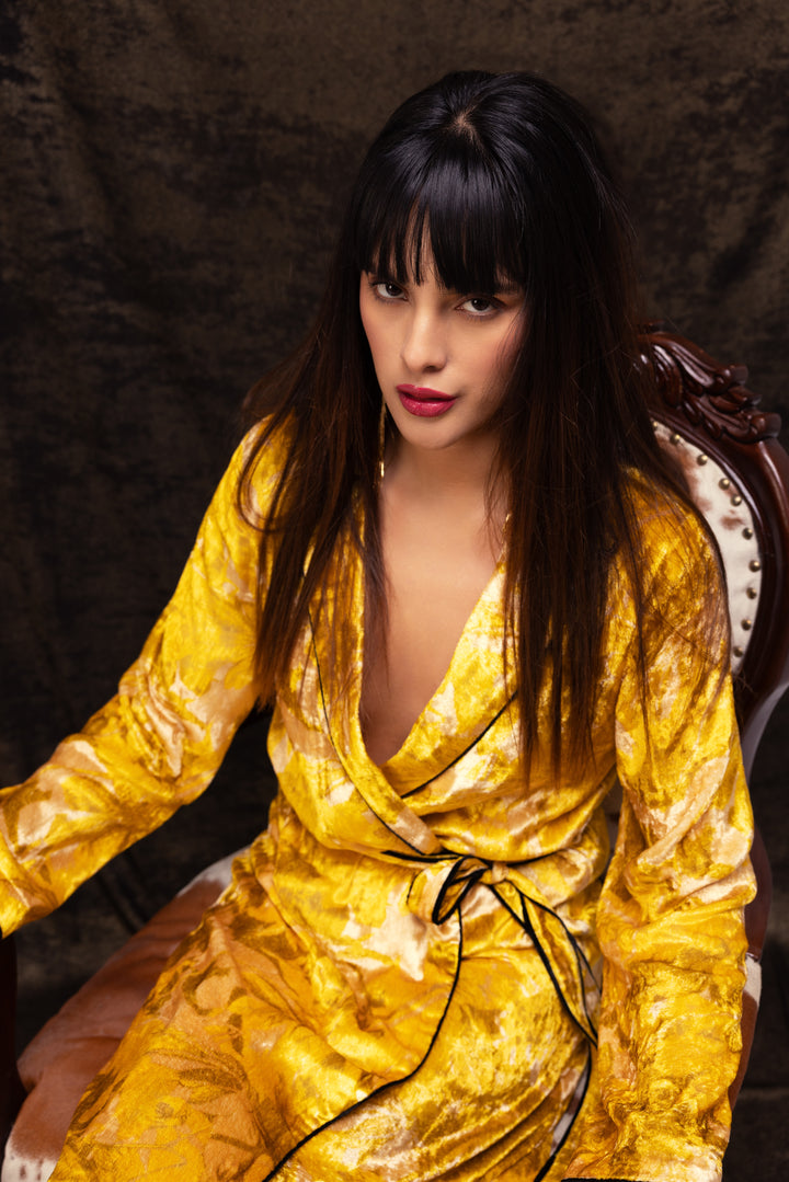 Nargis Robe Dress - Yellow