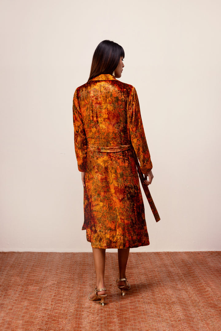 Nargis Robe Dress - Rust