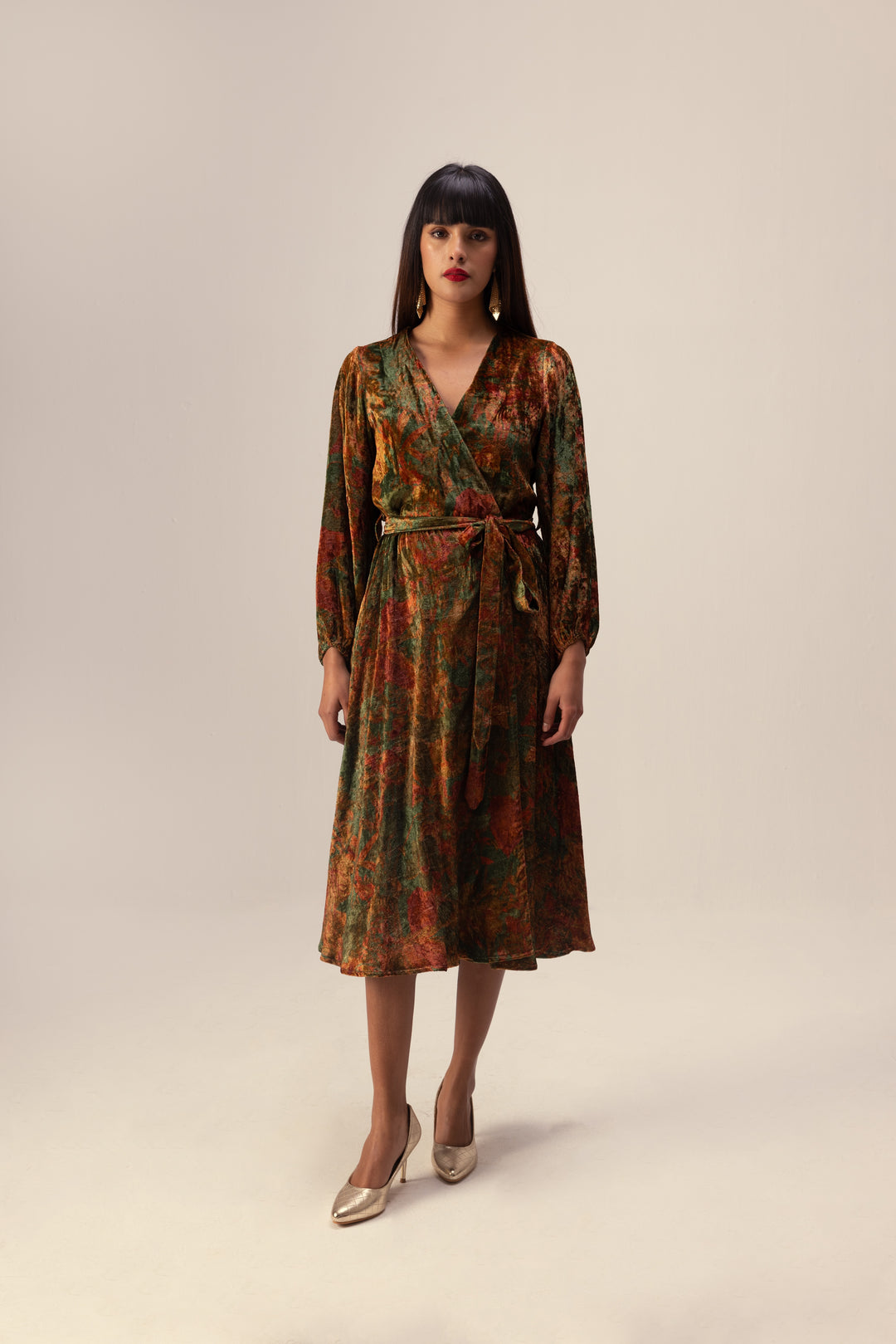 Nargis Wrap Dress - Green