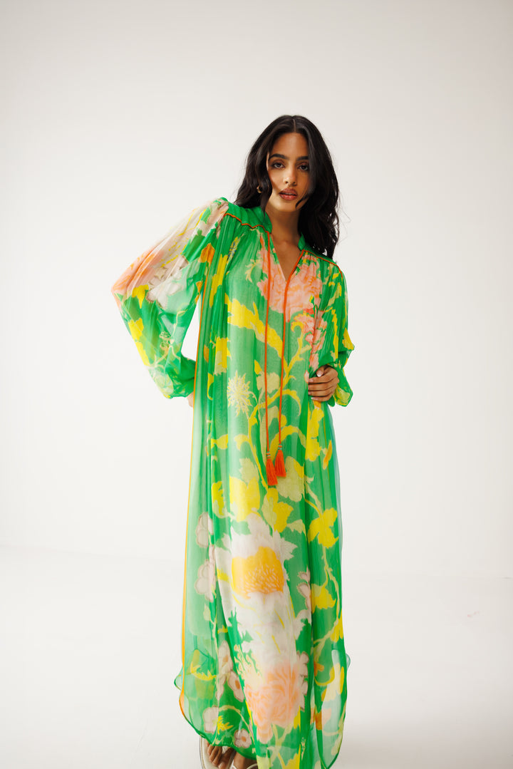 Avni Kaftan Dress - Green