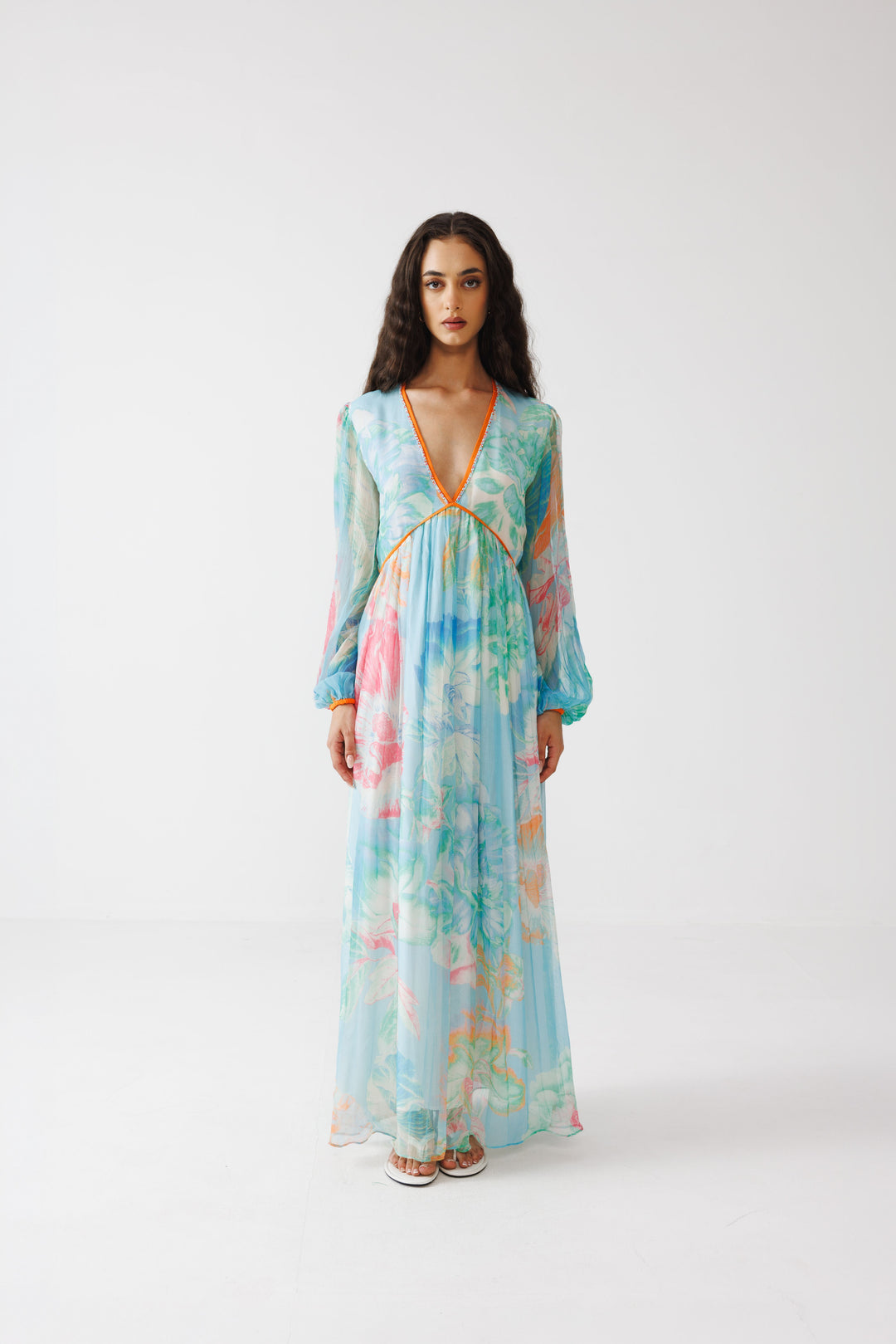 Alba Long Dress- Sky