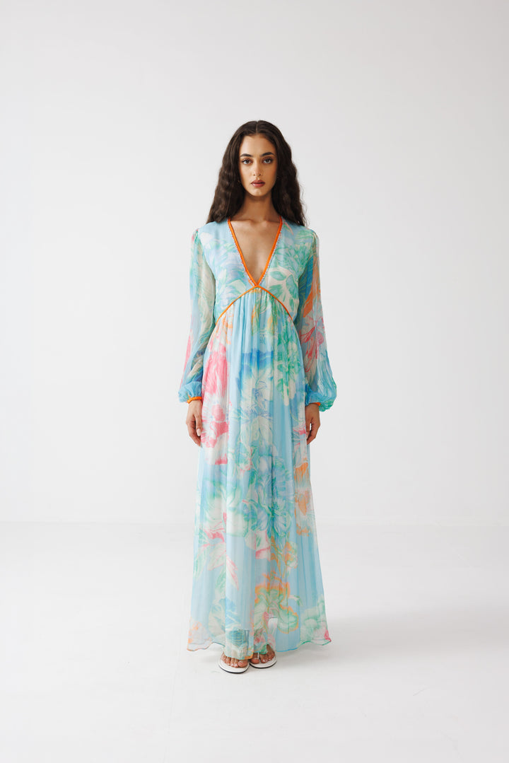 Alba Long Dress- Sky