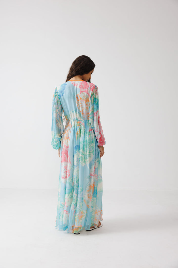 Alba Long Dress- Sky