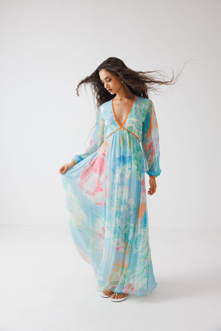 Alba Long Dress- Sky