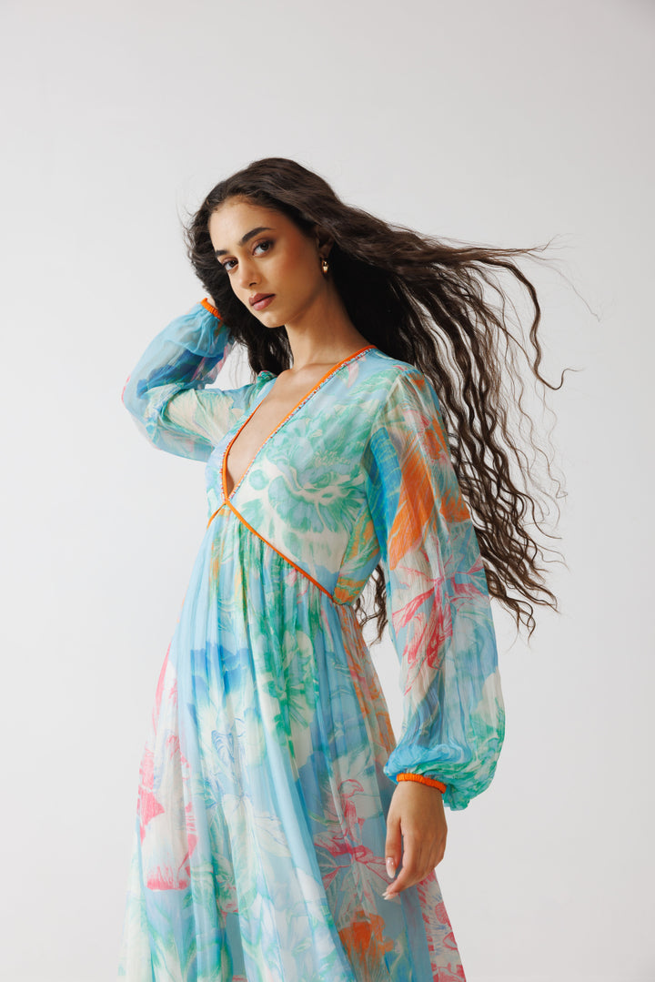 Alba Long Dress- Sky