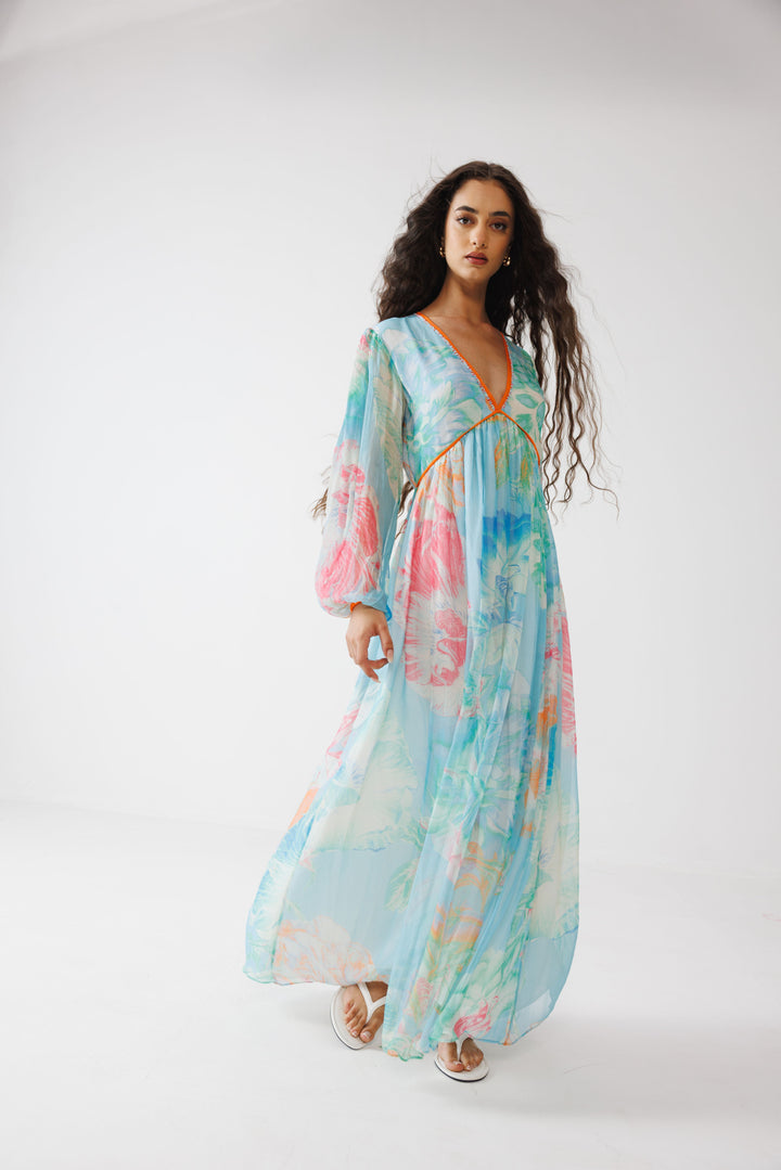 Alba Long Dress- Sky