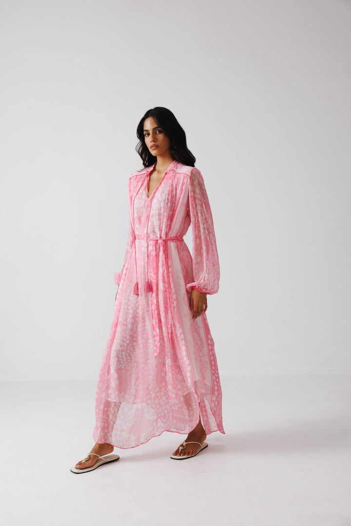 Pavni Kaftan Dress- Pastel Pink