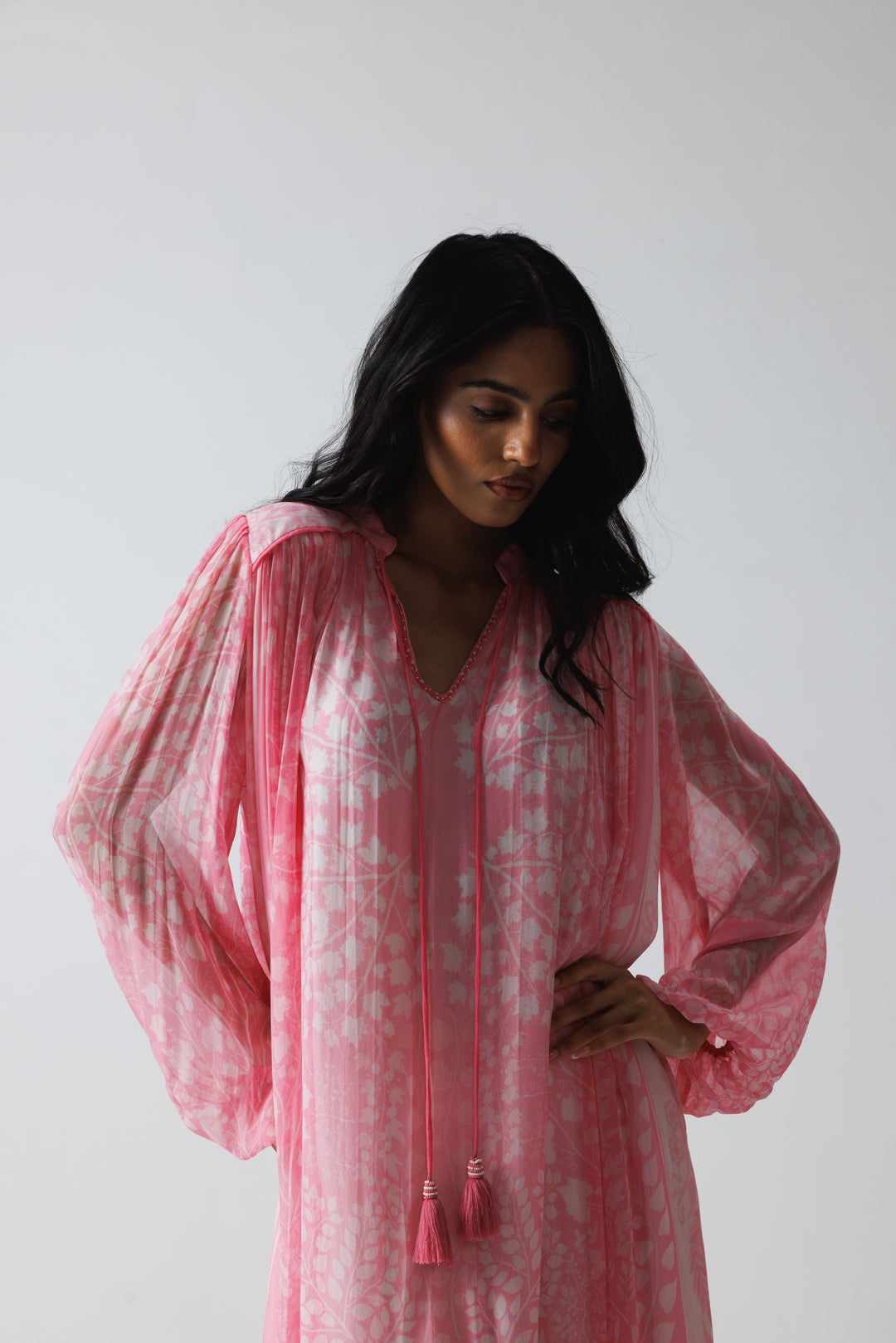 Pavni Kaftan Dress- Pastel Pink
