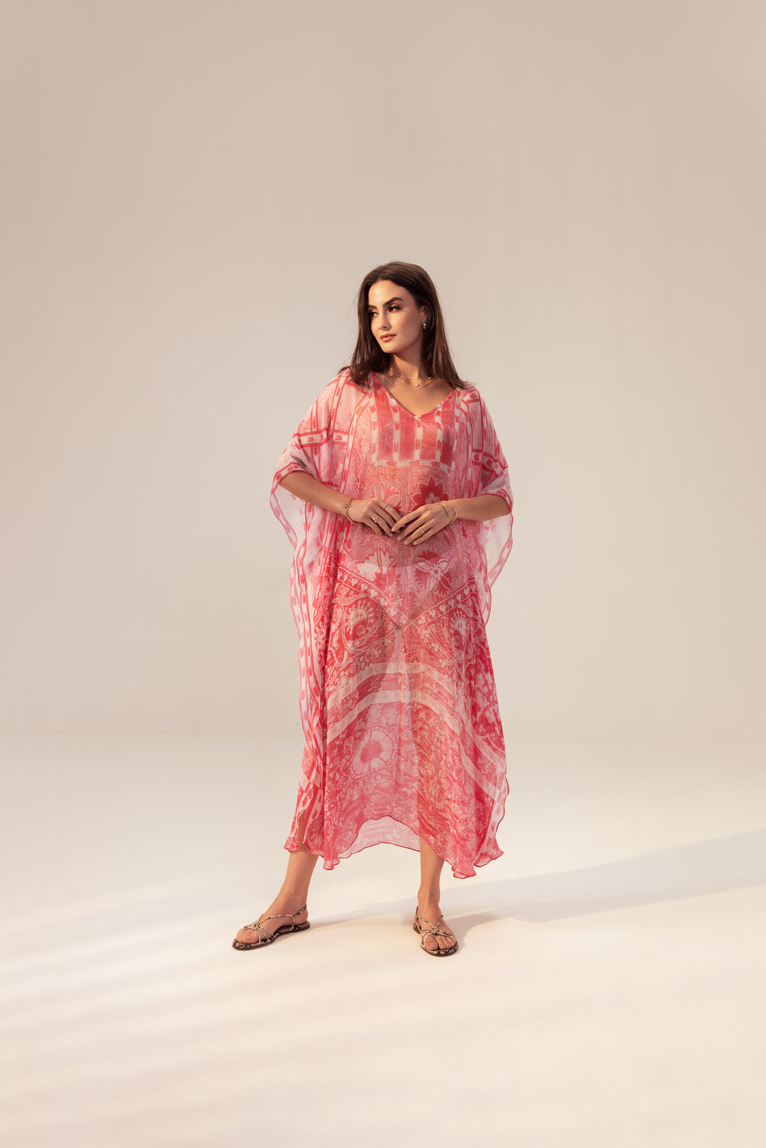 Aisha Pink Kaftan