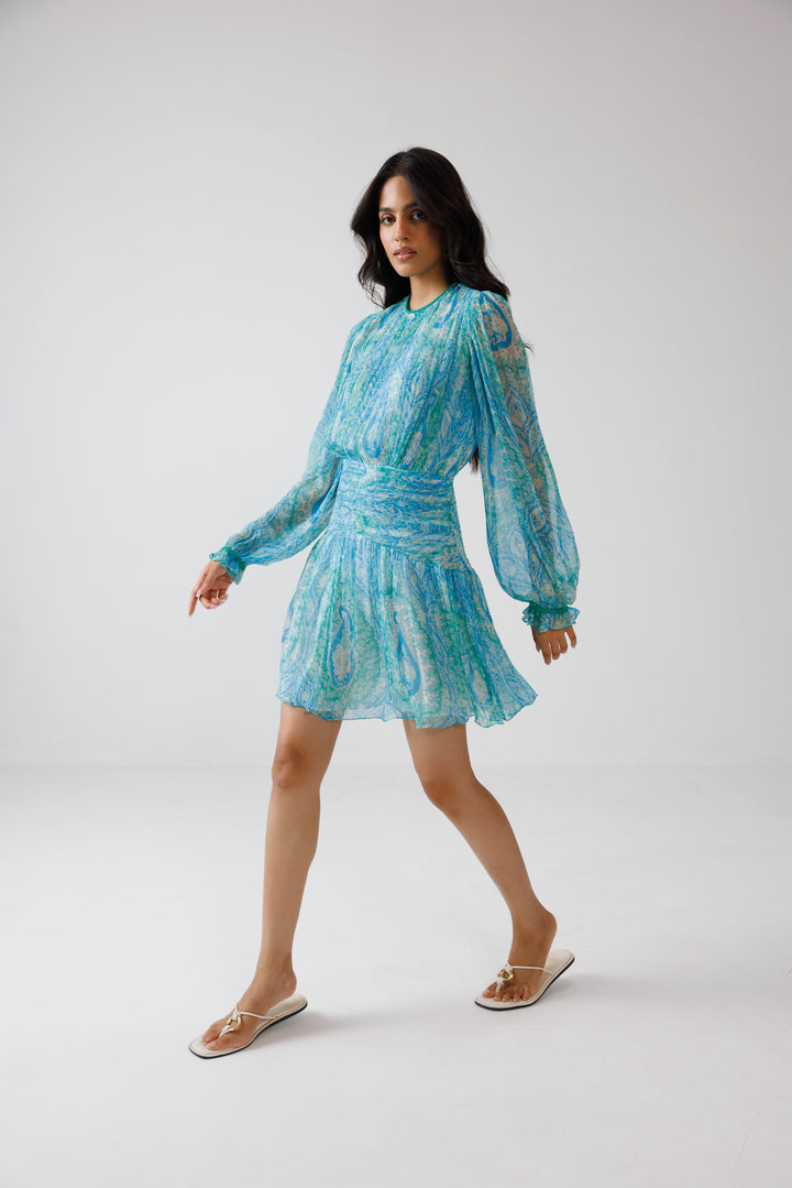 Anya Short Dress- Turquoise