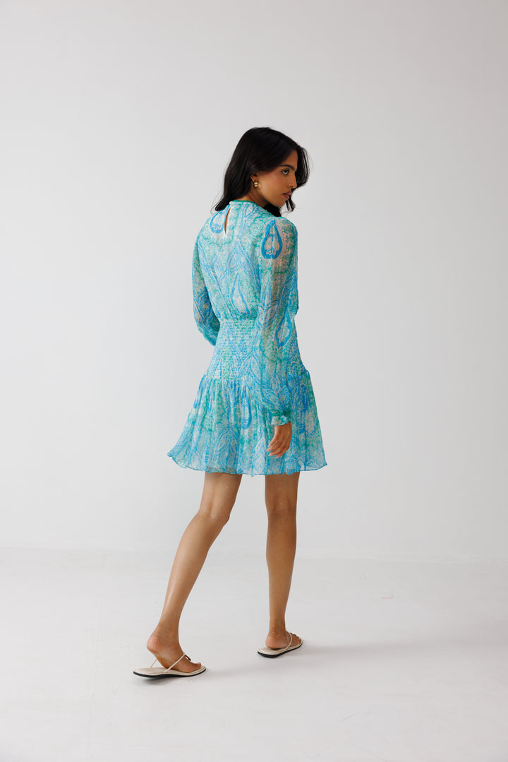 Anya Short Dress- Turquoise