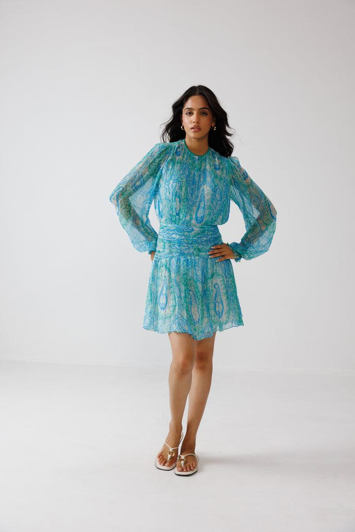 Anya Short Dress- Turquoise