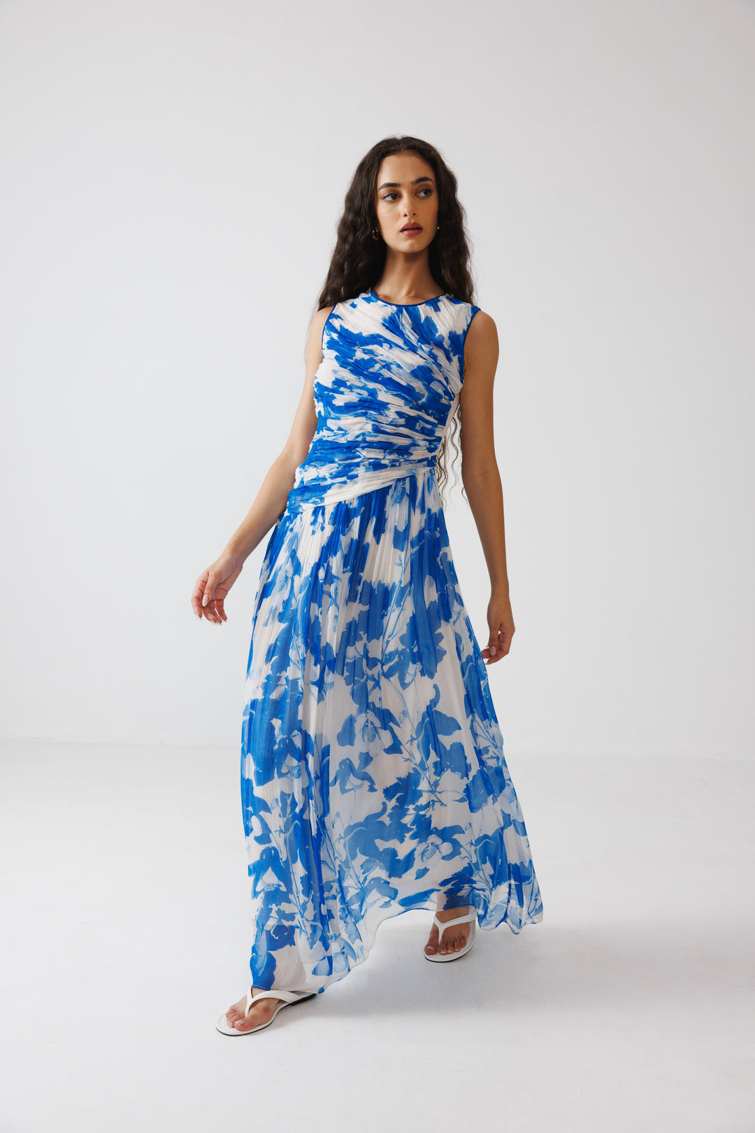 Kalina Long Dress- Blue