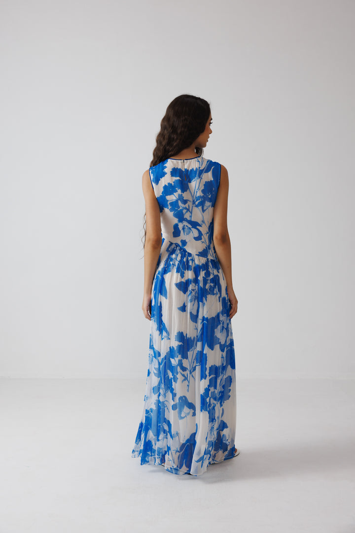 Kalina Long Dress- Blue