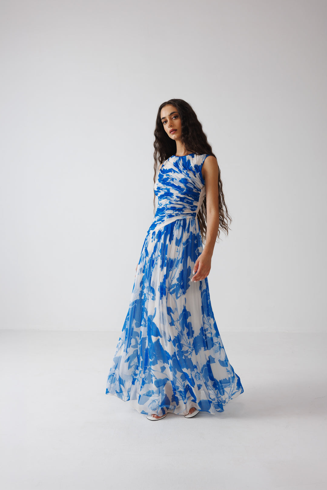 Kalina Long Dress- Blue
