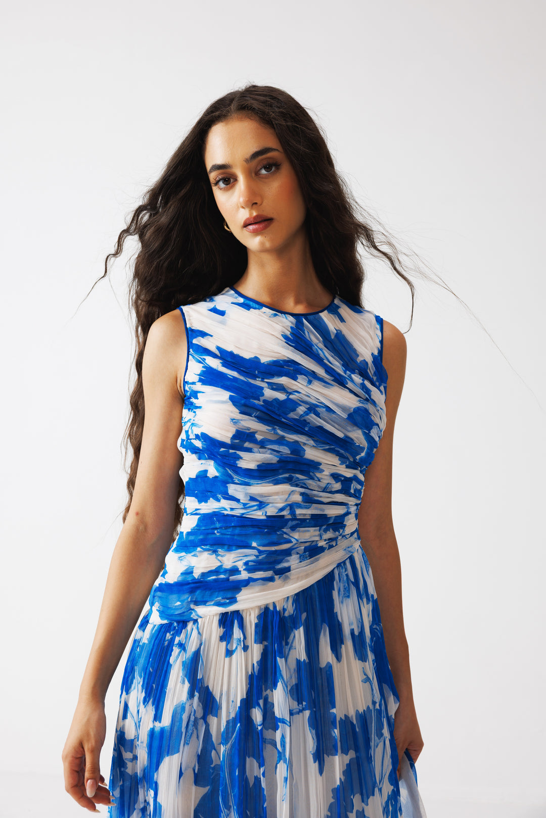 Kalina Long Dress- Blue