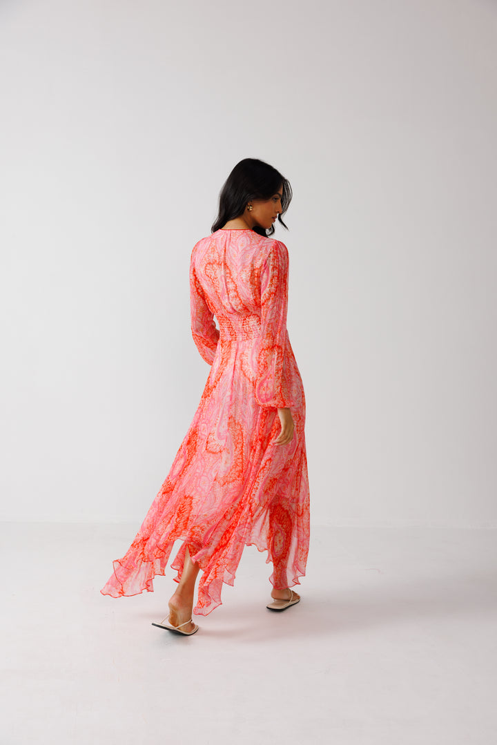 Anya Ruching Long Dress