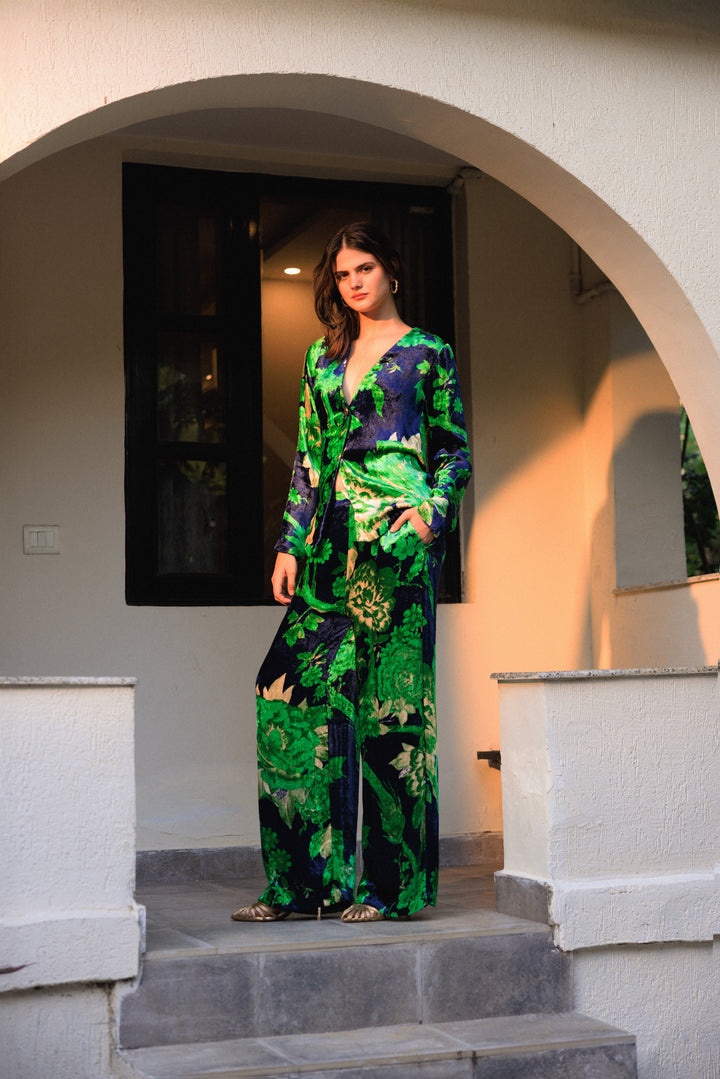 Amber Blue-Green Co-ord Set