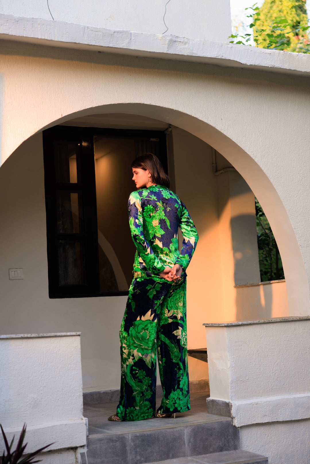 Amber Blue-Green Co-ord Set