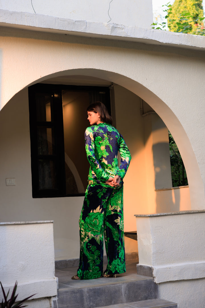 Amber Blue-Green Co-ord Set