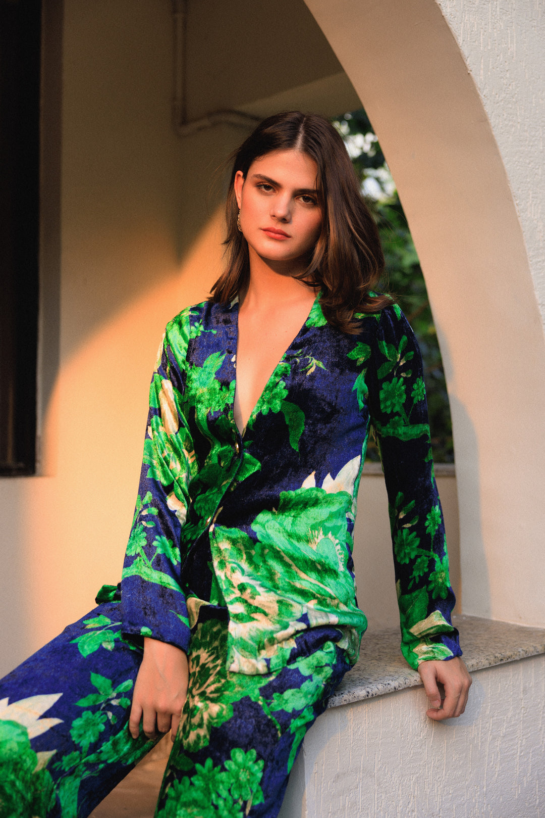 Amber Blue-Green Co-ord Set