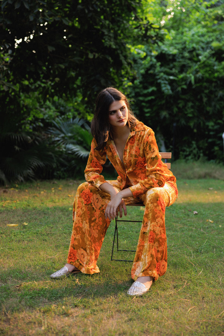 Amber Velvet Co-ord Set