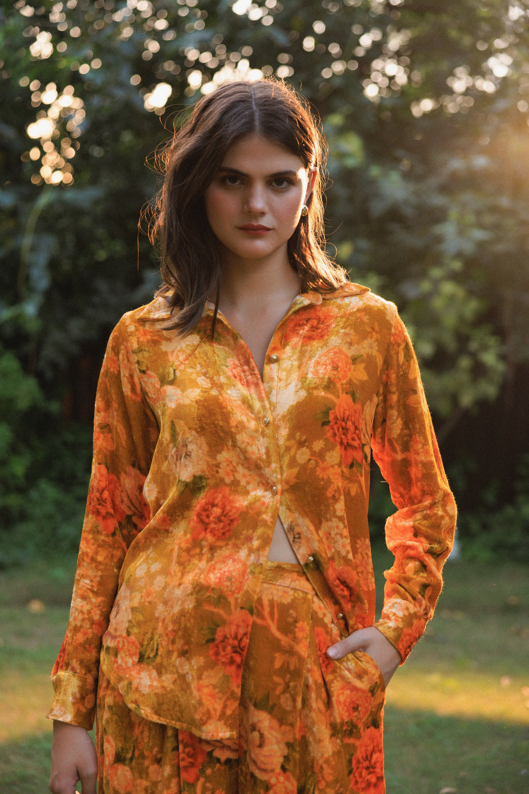 Amber Velvet Co-ord Set