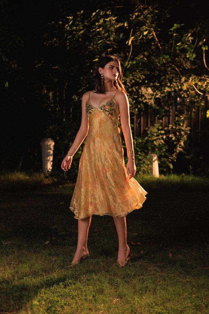Luna Golden Dress