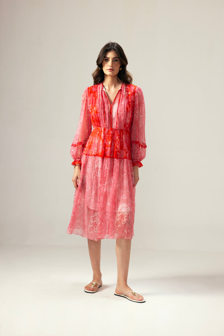 Mila Midi Dress– Pink