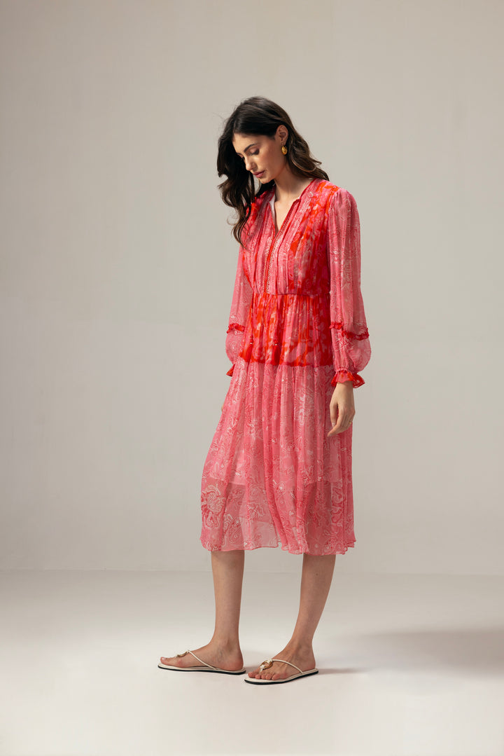 Mila Midi Dress– Pink